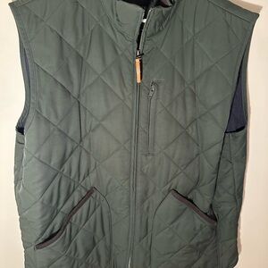 J. Crew Men's Olive Quilted Vest